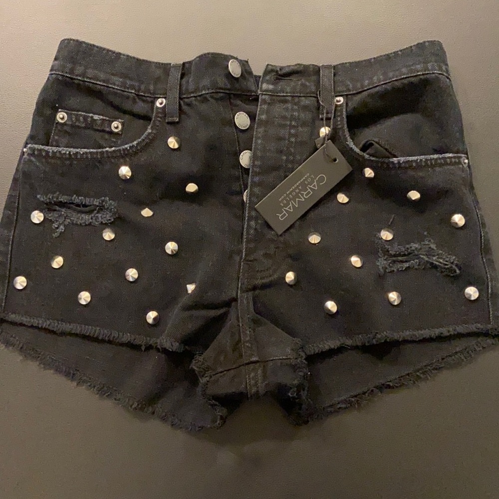 CARMAR DENIM LF STORES TITANIA SPIKE STUD SHORT